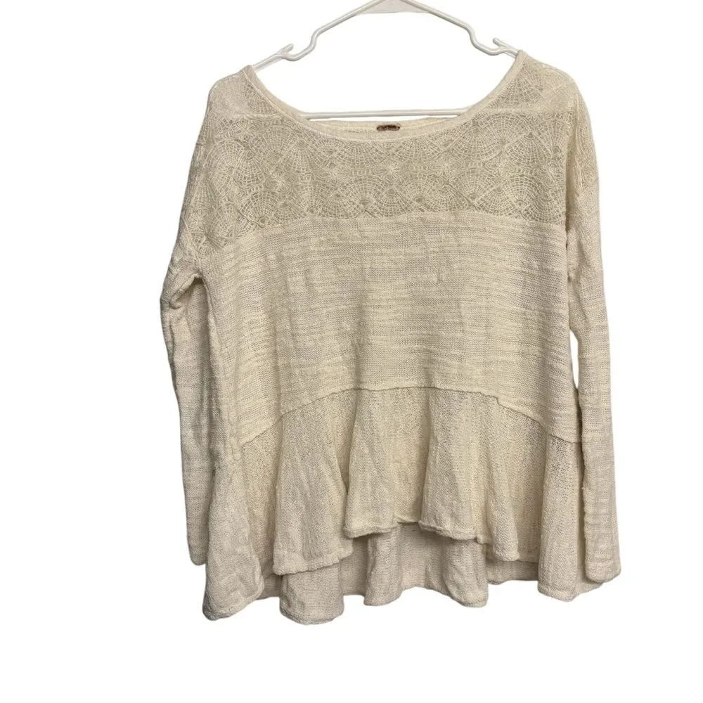 Free People Kristobel Ivory Lace  XS Tunic